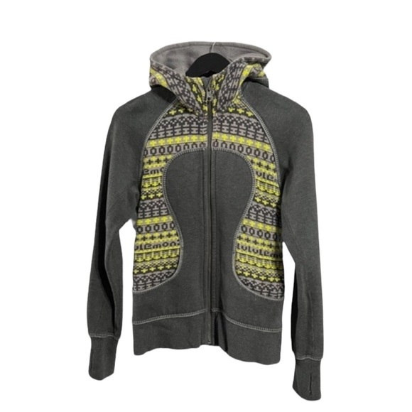 LULULEMON Fair Isle Knit Limited Edition Scuba Hoodie Size 6 — missing size tag - Picture 2 of 10